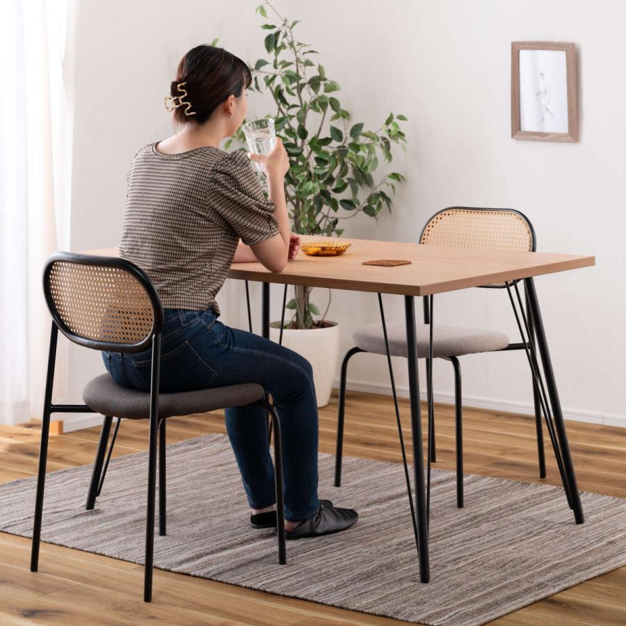 東谷　ミンディ材　ダイニングテーブル 東谷 ダイニングテーブル 幅120cm スチール脚 （ 2人掛け 4人掛け