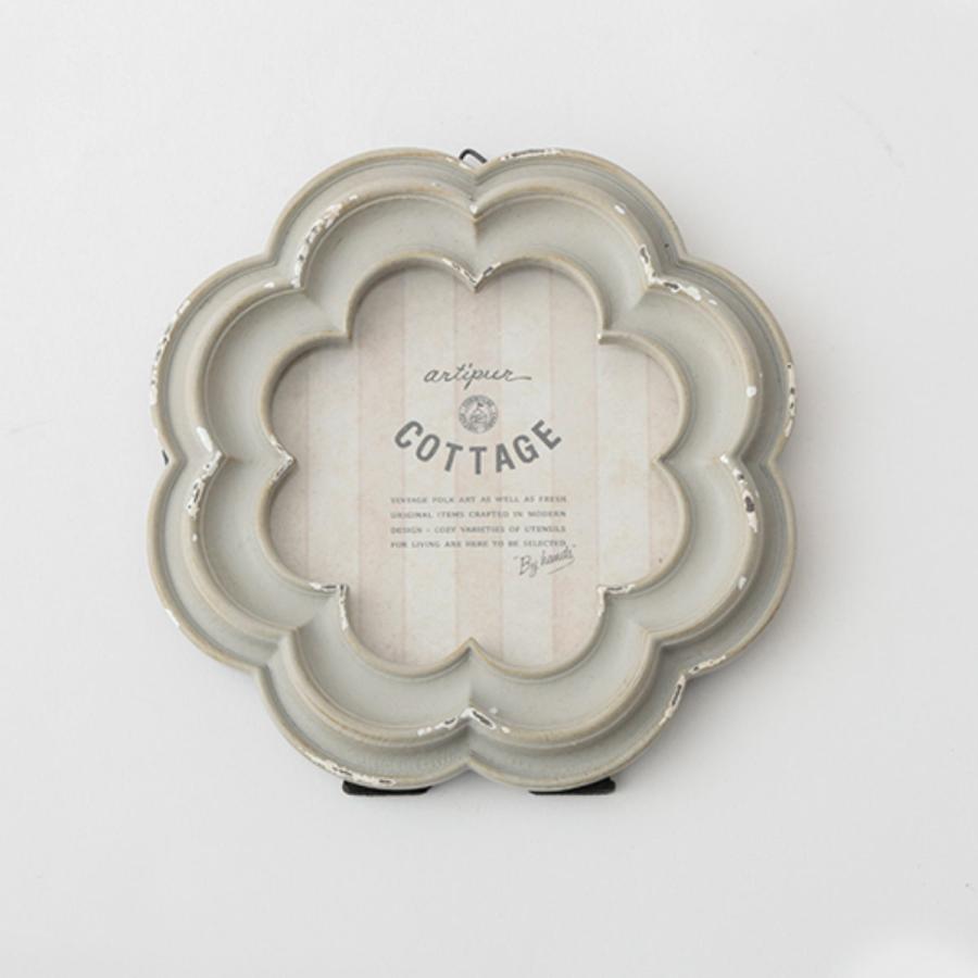 フォトフレーム フラワーフォトフレーム 卓上 直径14.5cm （ フォト