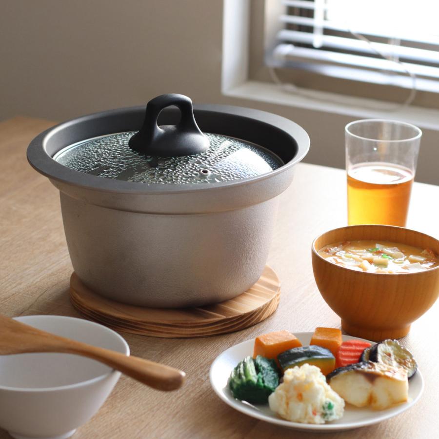 ウルシヤマ金属工業 炊飯鍋 3合炊き ガス火専用 銀シャリ釜 日本製
