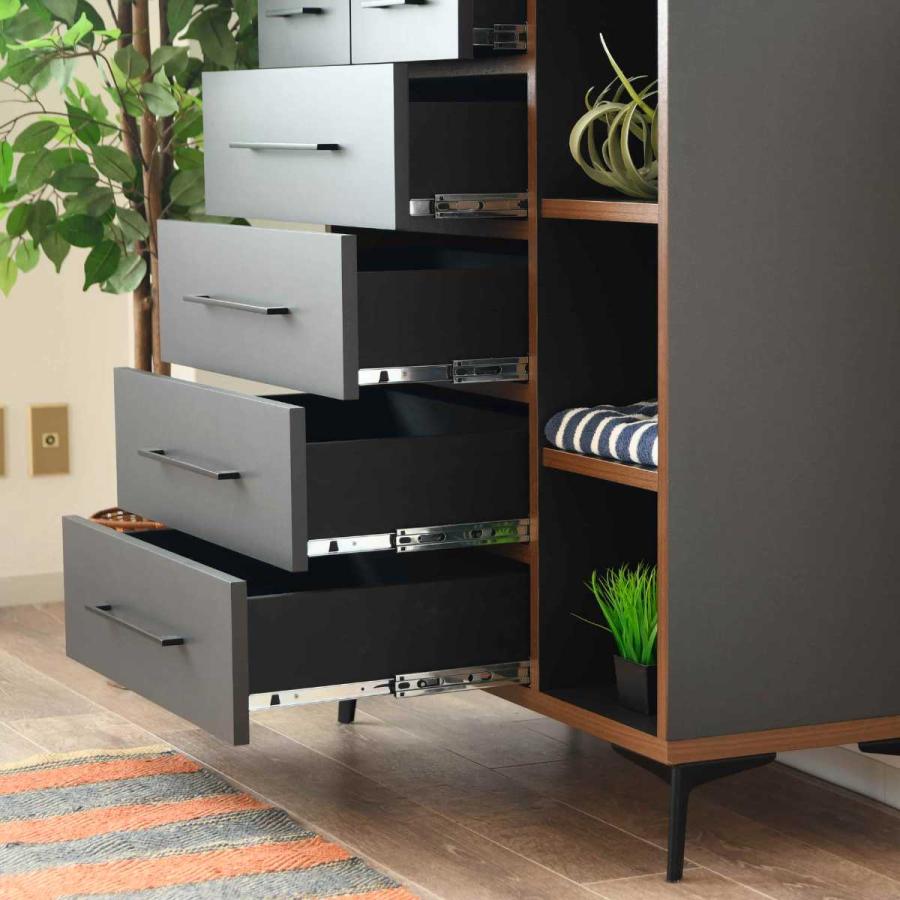 チェスト 5段 モダンヴィンテージ 日本製 幅90cm （ たんす 箪笥 収納