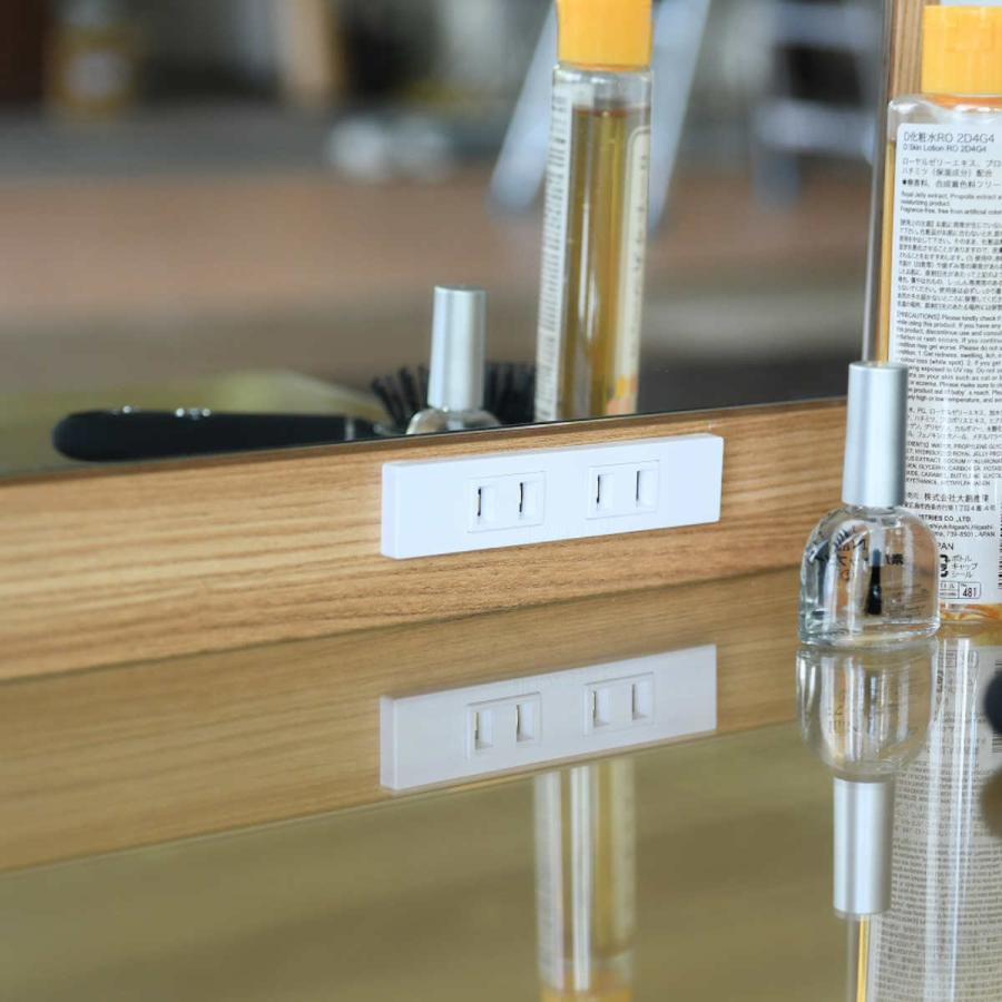 ドレッサー スツール付 オーク柄 ナチュラルデザイン 約幅76cm （ 奥行