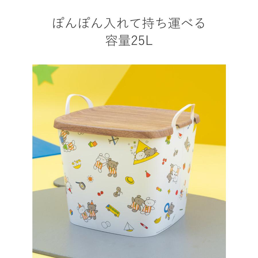 バスケット バケット M 25L こぐまちゃん 収納 絵本 子供部屋 （ baquet 収納ボックス 柔らかい 軽量 持ち手付き 収納ケース 洗濯かご ランドリーバスケット ）｜colorfulbox｜09