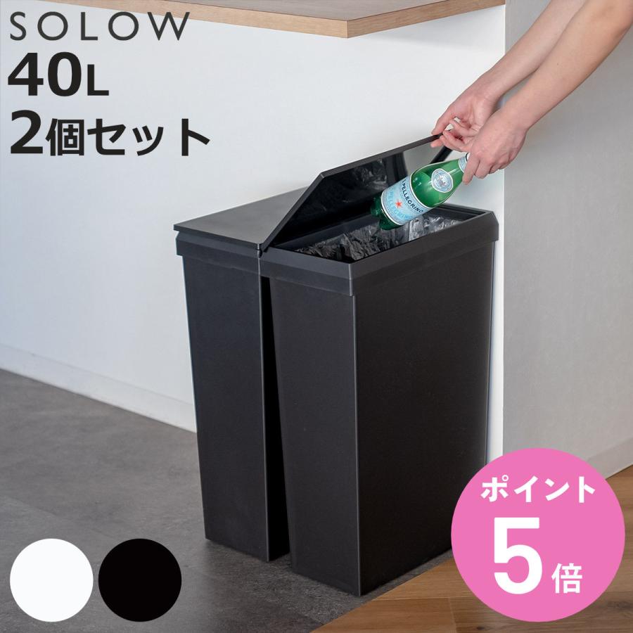 RISU（リス） 特典付き ゴミ箱 40L SOLOW ソロウ 袋の交換が楽な