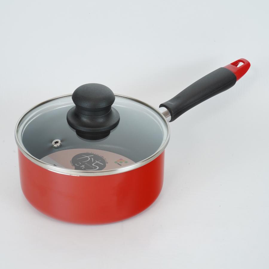 和平フレイズ 片手鍋 16cm IH対応 ガラス蓋付き かちこれ （ ガス火