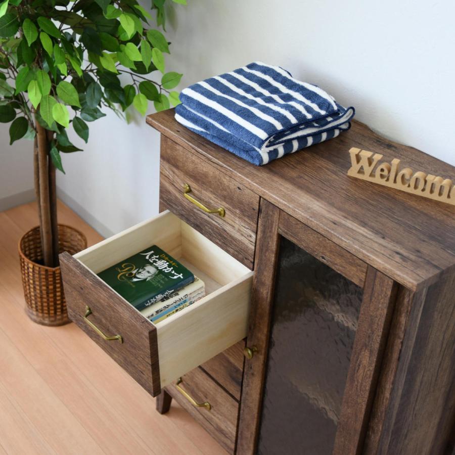 GMIK177○アンティーク調 キャビネット チェスト リビング収納 クラシッ キャビネット リビング収納 レトロ調 幅70cm （ GATHER 棚