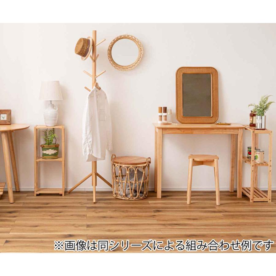 東谷 スリムシェルフ 3段 天然木 北欧風 幅30cm （ 棚 ラック 収納
