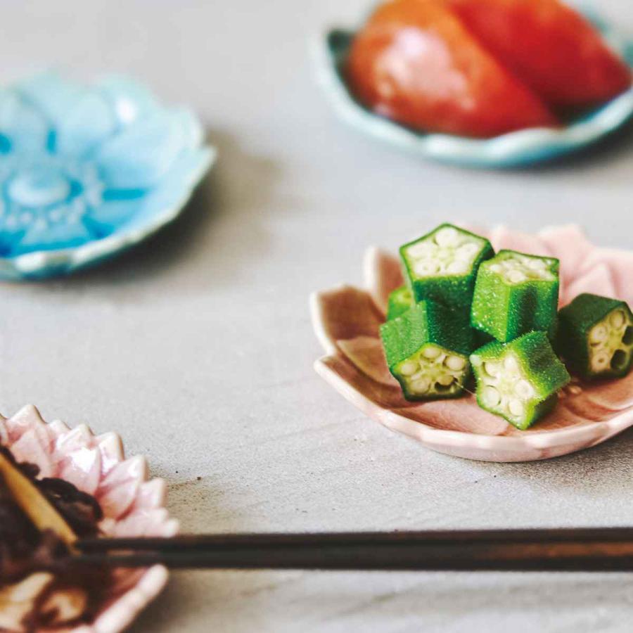 aito製作所 豆皿 アネモネ 7.5cm 形 陶器 瀬戸焼 同色5枚セット （ 食