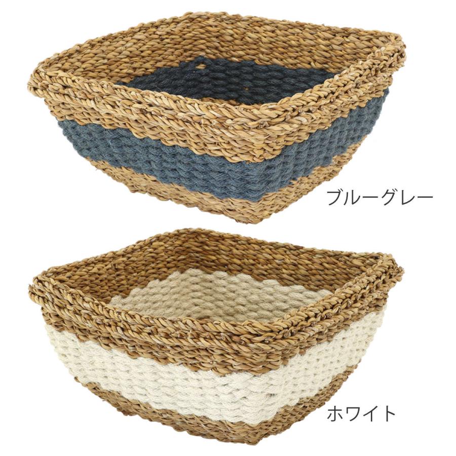 バスケット フルーツバスケット スクエア かご 収納 （ 手編み カゴ
