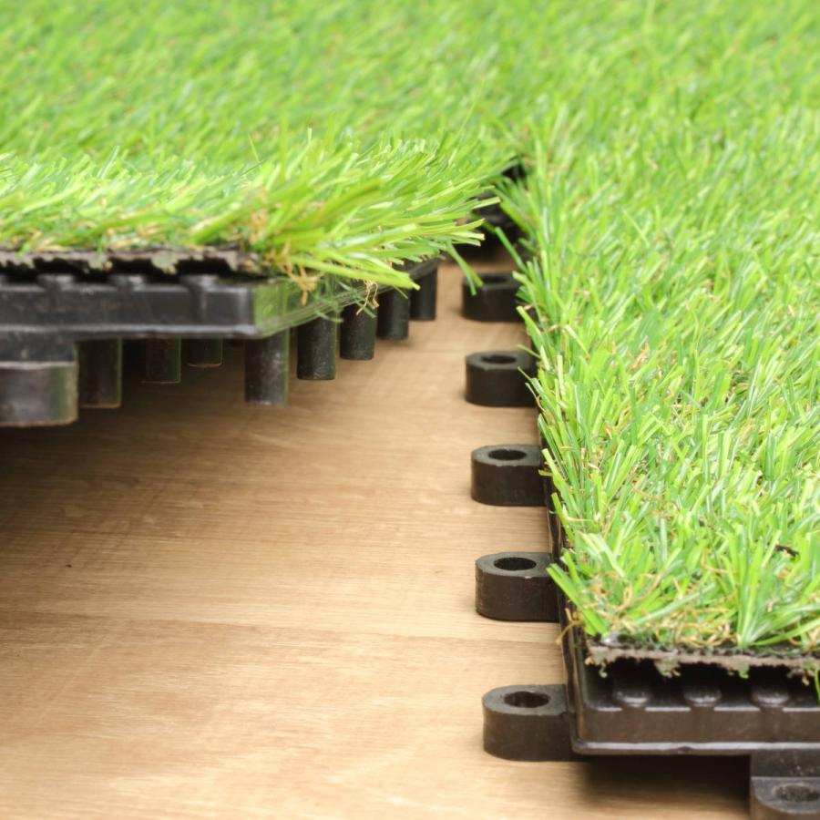 人工芝 ジョイントタイル 30×30cm 芝生 10枚セット （ ジョイント