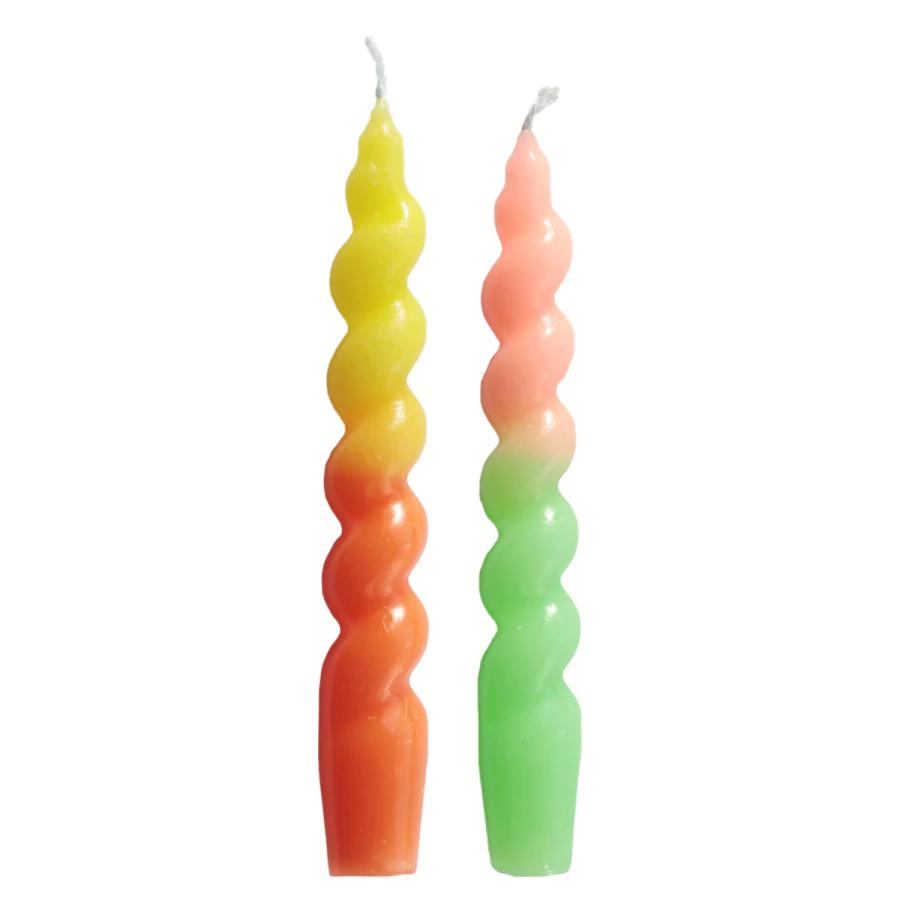 magnet テーパーキャンドル JOELLE 2色入り （ スパイラルキャンドル 
