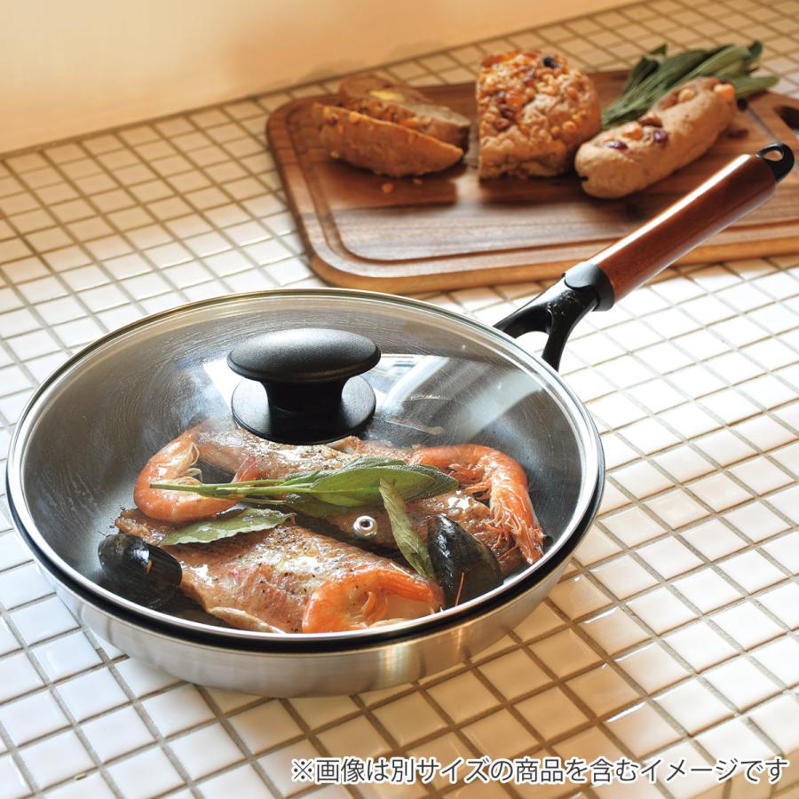 パール金属 フライパン 蓋 22cm用 強化ガラス製 鍋蓋 クックプラス