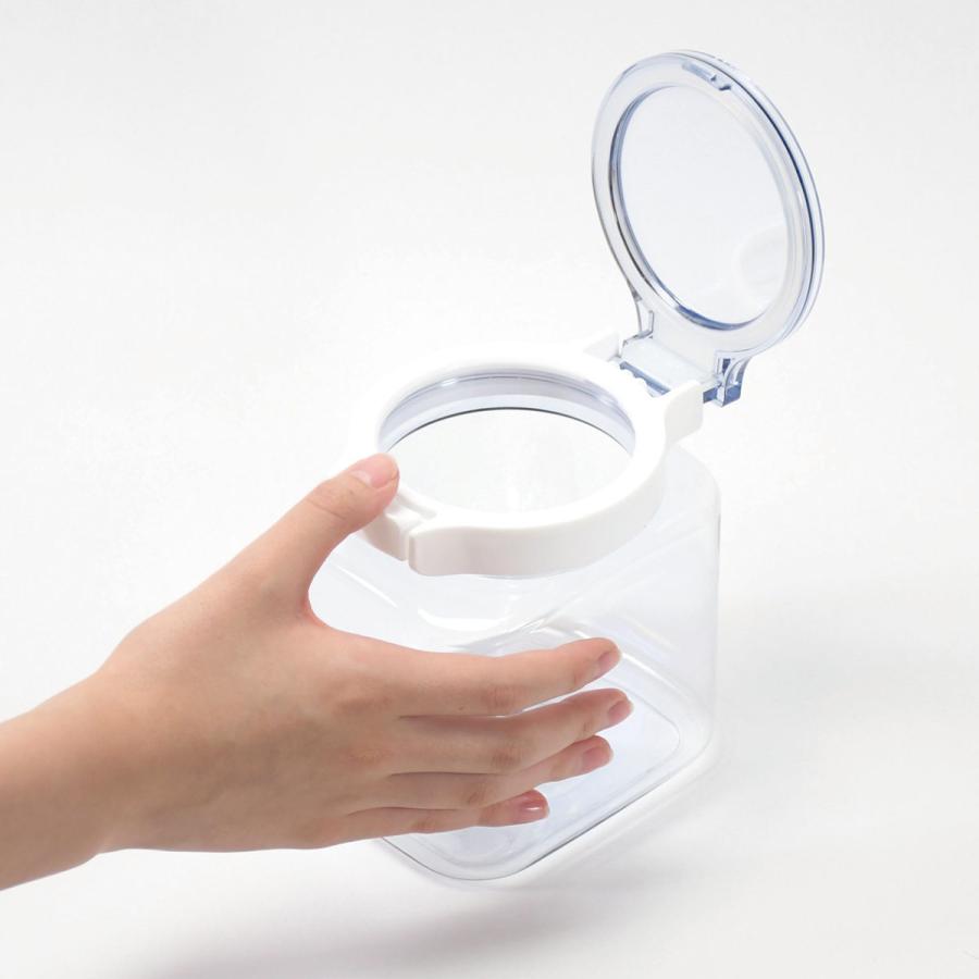 パール金属 保存容器 850ml 上から中身が見えるワンプッシュ