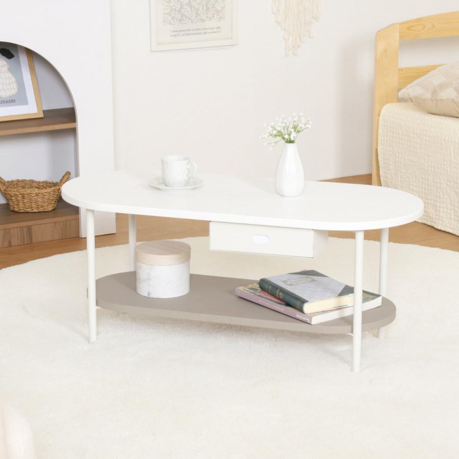 不二貿易 センターテーブル 幅90cm ティッシュ収納付テーブル