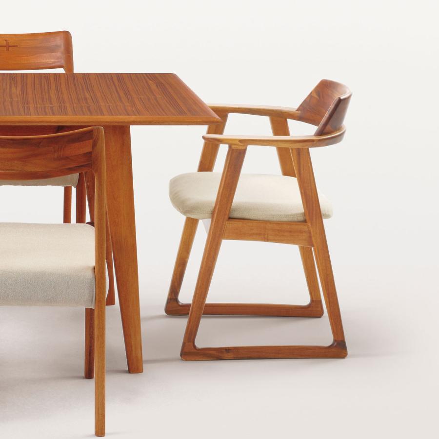 朝日木材加工 アームチェア ダイニングチェア 座面高43cm EDDA （ 開梱