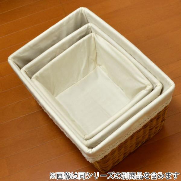 ちどり産業 収納バスケット 天然素材 レース Mサイズ 3個セット （ 幅