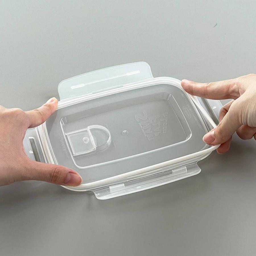 保存容器 660ml スマートフラップ＆ロックス 角型 M 同色2個セット