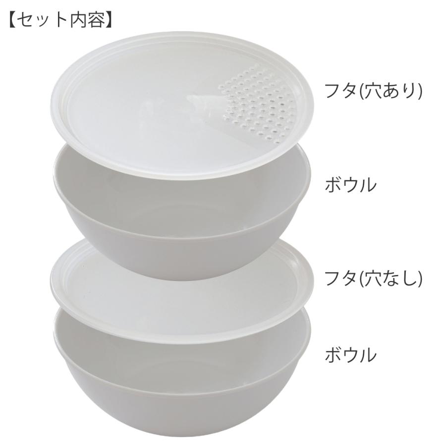 下ごしらえボウル 2個セット 蓋付き 電子レンジ対応 食洗機対応 日本製