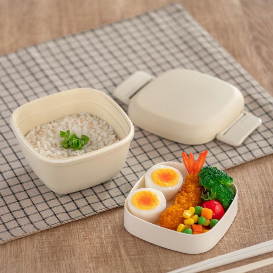 宮本産業 弁当箱 2段 600ml MIYA LUNCH スクウェアランチ くすみカラー