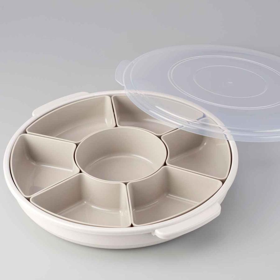 【美品】蓋付き オードブル 仕切り板付き お節 お祝い 漆塗り 菊 ダリア オードブル一段重 ひびき 大 木製 漆塗りお重箱 FC19-8/9 漆器の井助