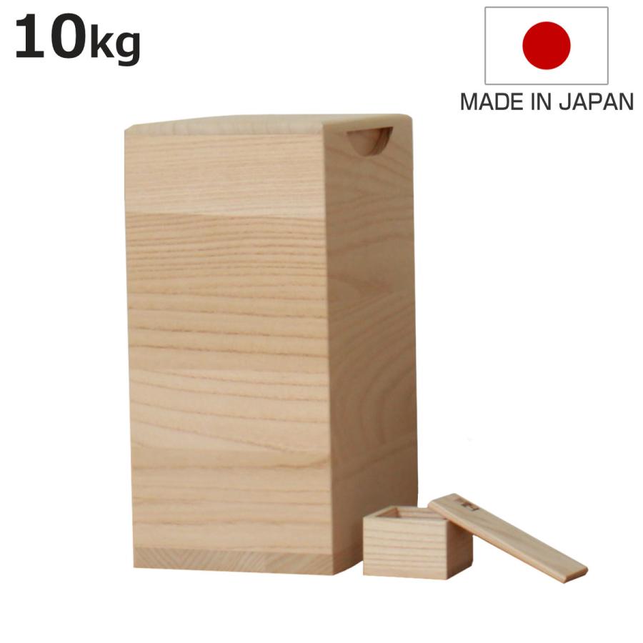 伝説の桐米びつ10キロ用スライドタイプ 柿渋塗り 【新米の美味しさ