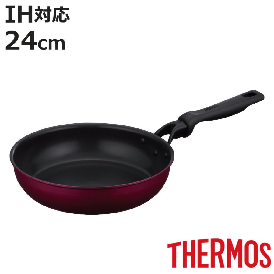 THERMOS（サーモス） フライパン 24cm IH対応 深型 PFOAフリー デュラ