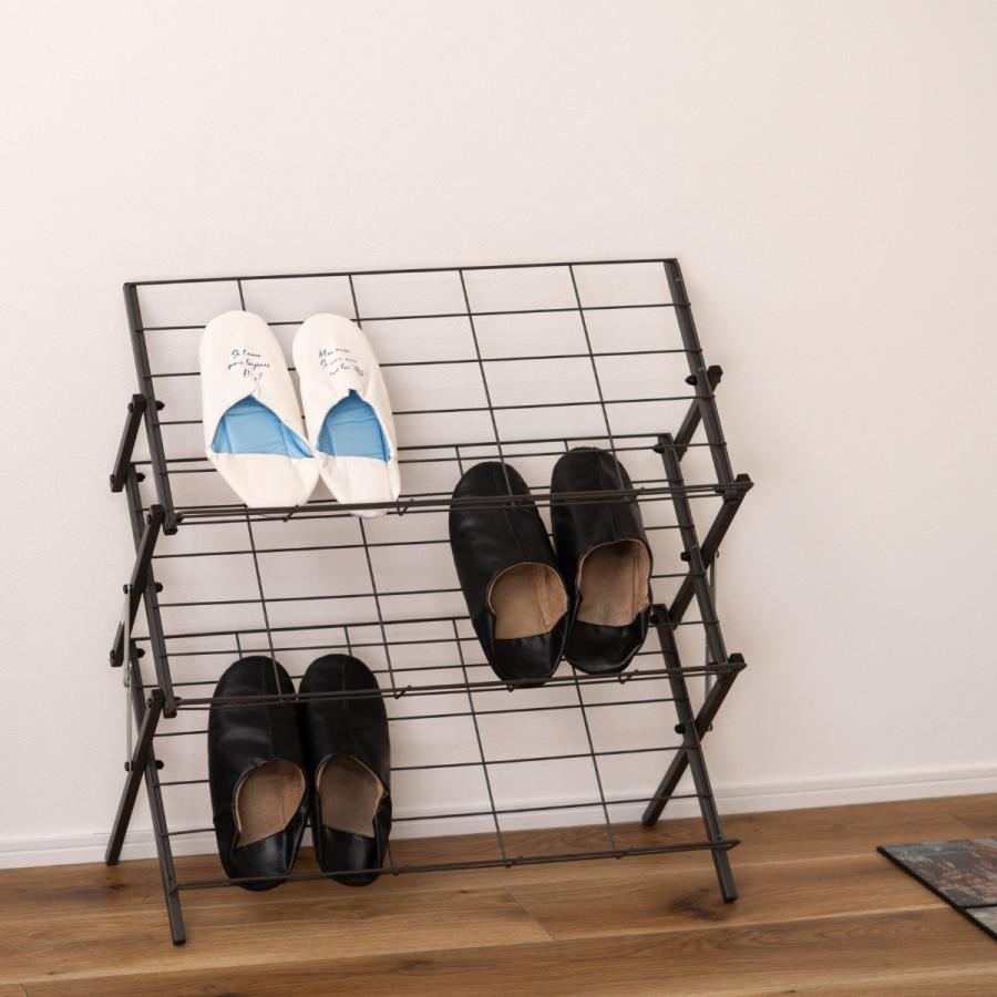 東谷 シューズラック フォールディングシューズラック スチール