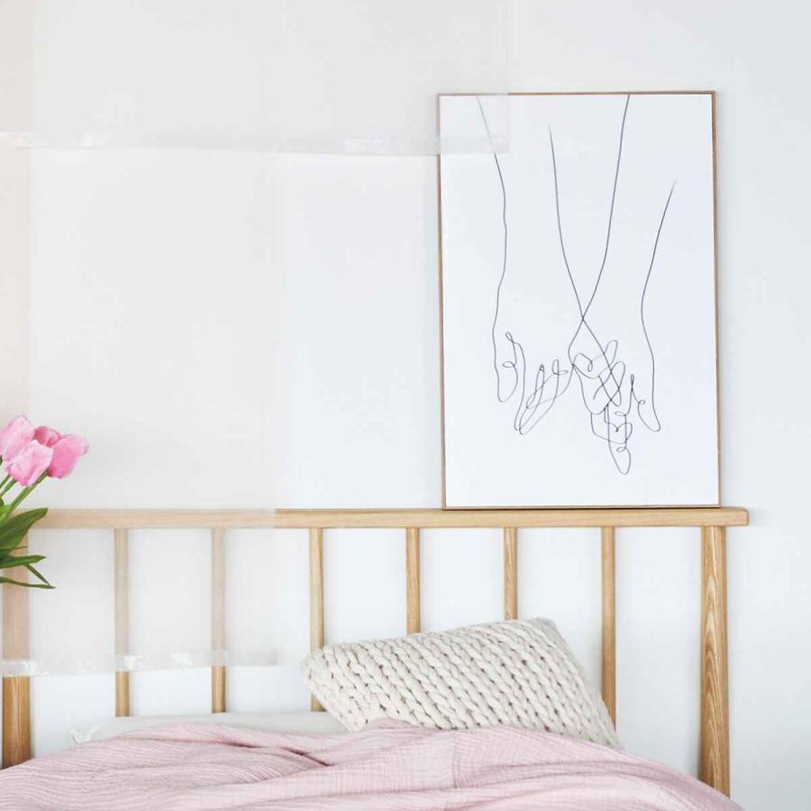 東谷 アートパネル 40×60cm ラインアート 手 （ 絵画 絵 アート