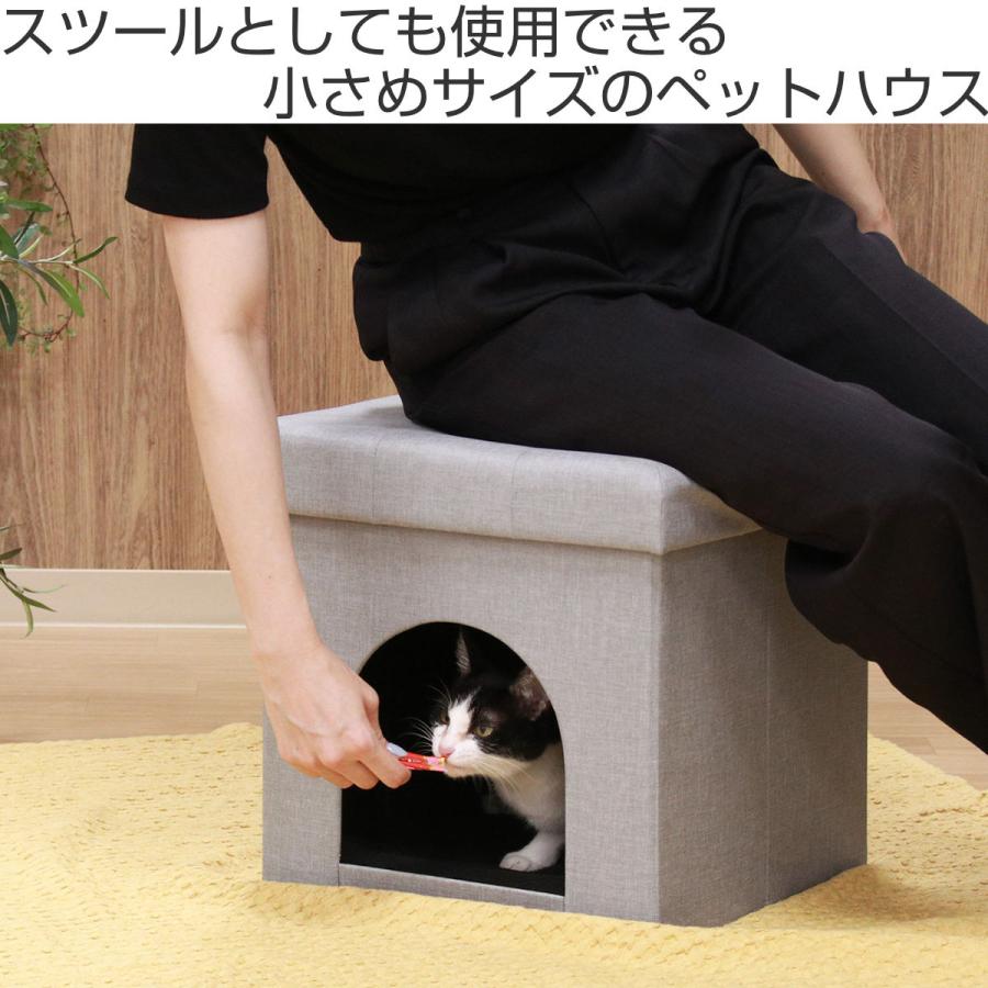 スツール型 ペットハウス ネコハウス オットマン 3カラー腰掛 室内犬 室内ネコ 15010000.jpg