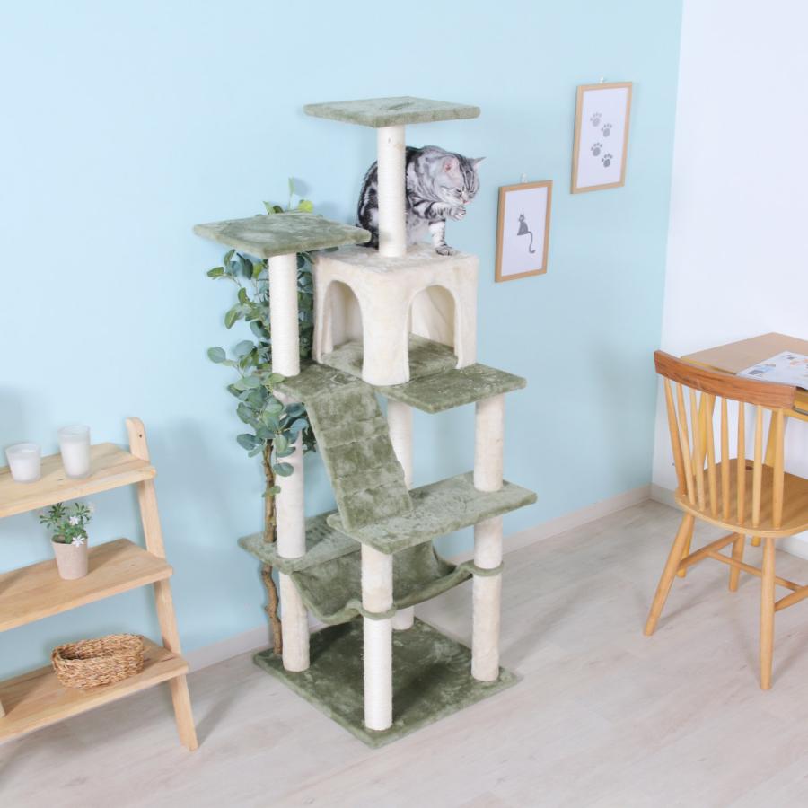 キャットタワー　キャットハウス　キャットツリータワー　爪研ぎクライミングタワー 不二貿易（Fuji Boeki） キャットタワー ねこの休ら木 レオ 爪とぎ