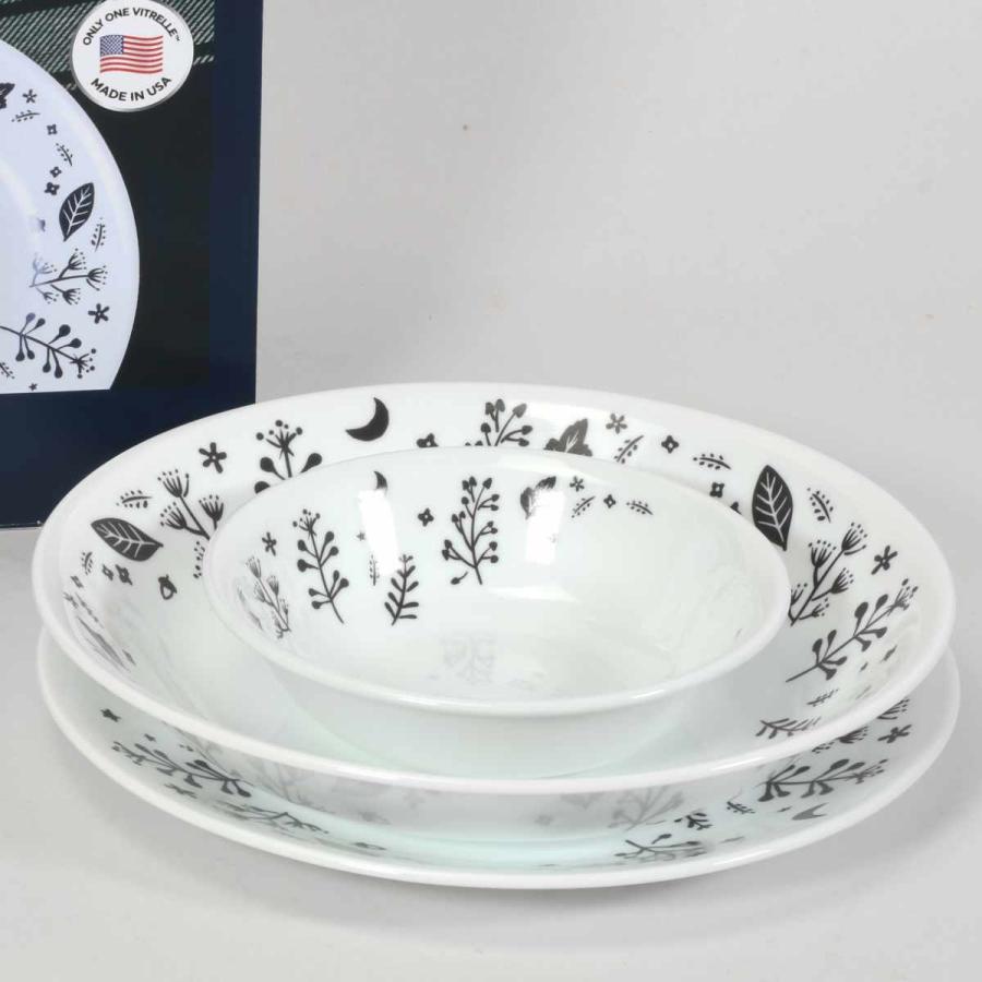 コレール食器セット (ランチプレート ボウル スープ皿、深皿 平皿