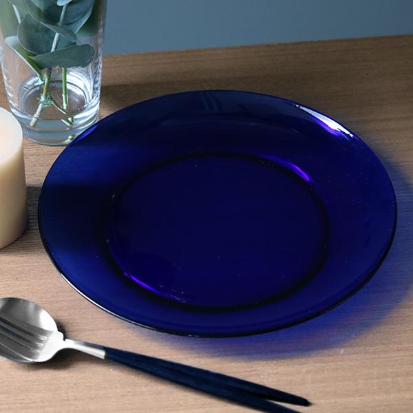 DURALEX デュラレックス プレート 24cm ディナープレート サファイア 皿 食器 洋食器 強化ガラス 耐熱 （ 食洗機対応 電子レンジ対応  中皿 ガラス 丸 青 ） :4536058921241:お弁当グッズのカラフルボックス - 通販 - Yahoo!ショッピング