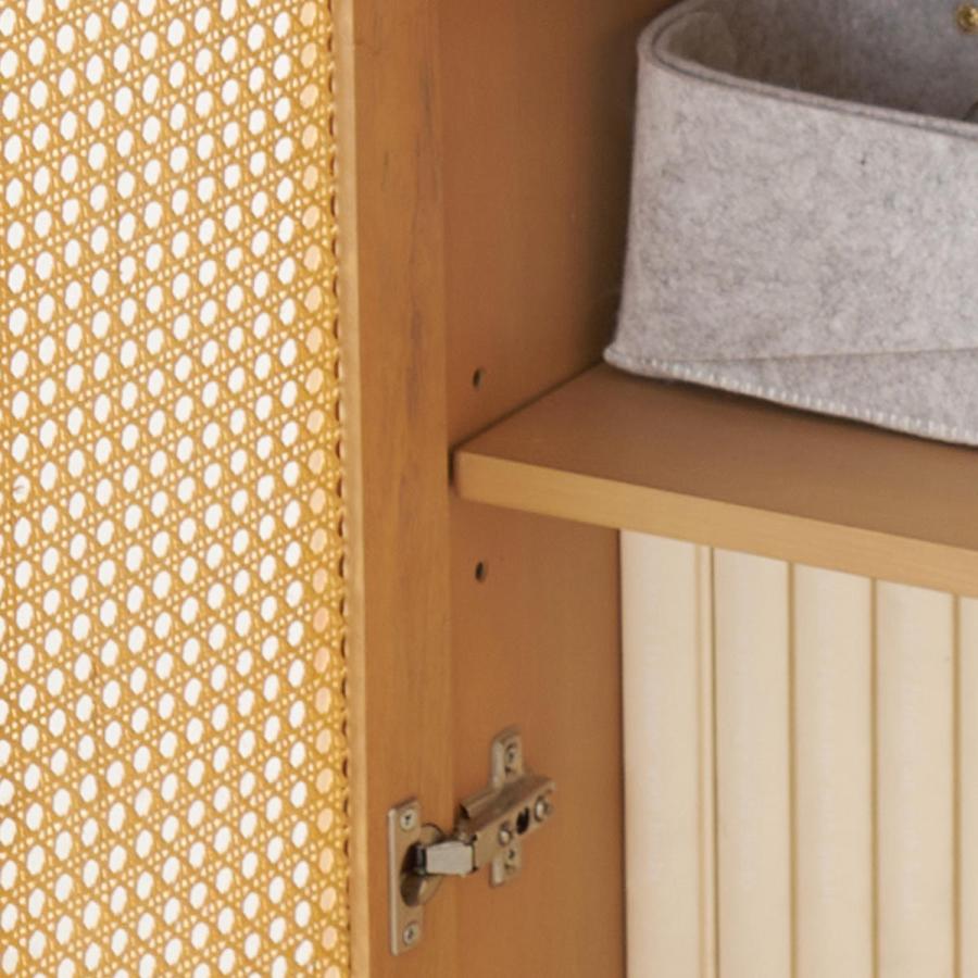 HAGiHARA（萩原） ラタン キャビネット 幅54cm 天然木 かごめ編み