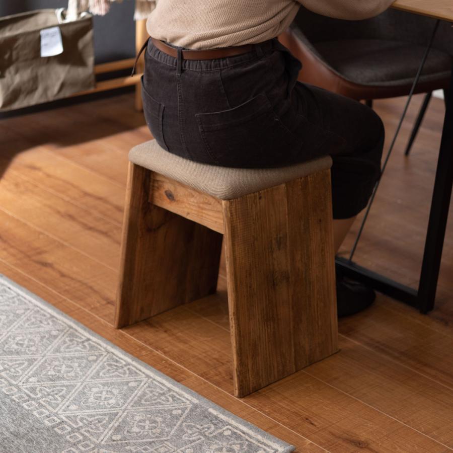 ヴィンテージ 木製スツール 背もたれ付き 東谷 スツール 木製 椅子 高さ45cm おしゃれ チェア 背もたれ
