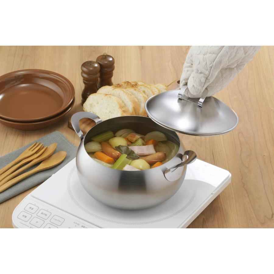 下村企販 スープ＆カレーポット 20cm IH対応 ステンレス製 日本製