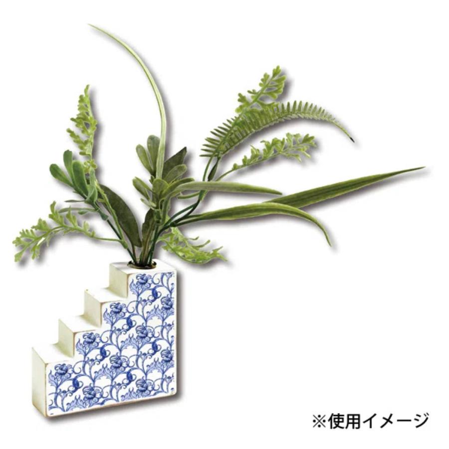 ブルーフラワーベース　大瓶　ガラス　オブジェ 花瓶 花入 花器 インテリア 花瓶 モザイク フラワーベース ガラス （ 花びん 花器 ベース