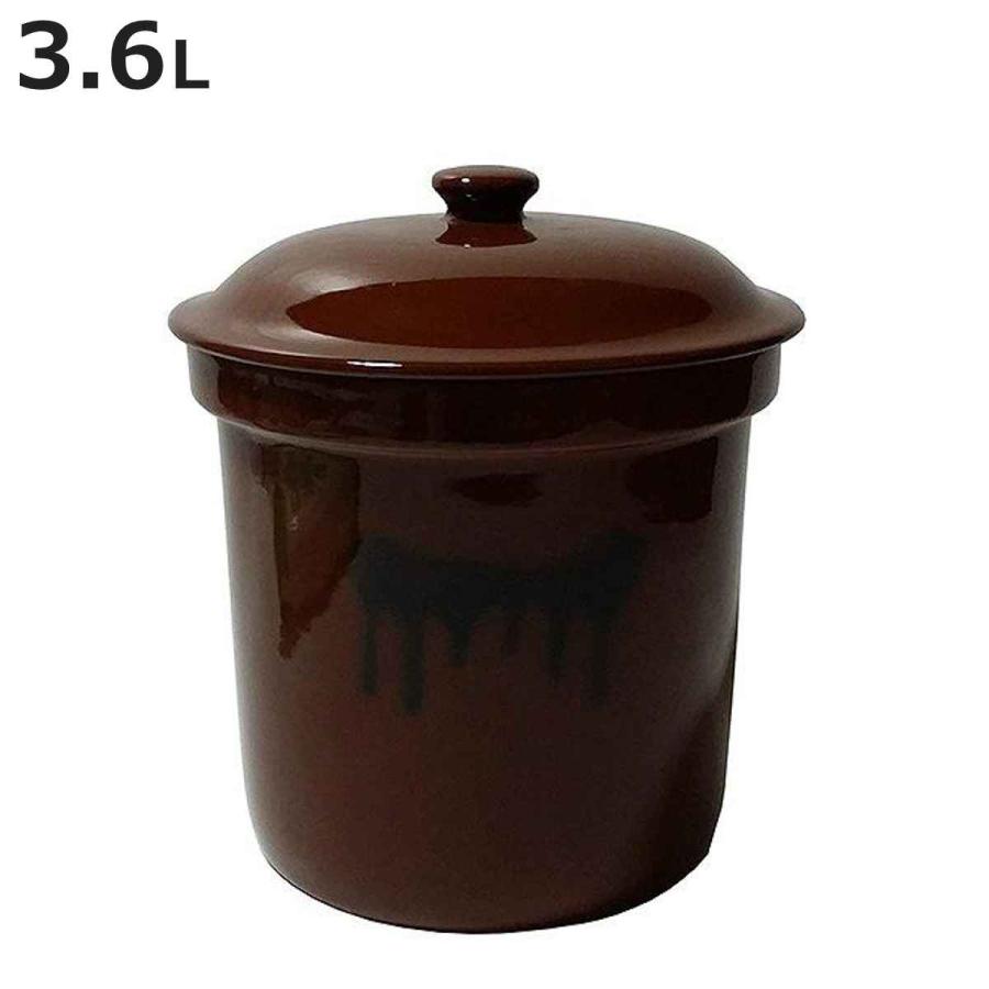 漬物容器 3.6L 切立かめ 2号 蓋付き 陶器 ( 漬物樽 つけもの 漬物容器 3.6L 切立かめ 2号 蓋付き 陶器 ( 漬物樽 つけもの