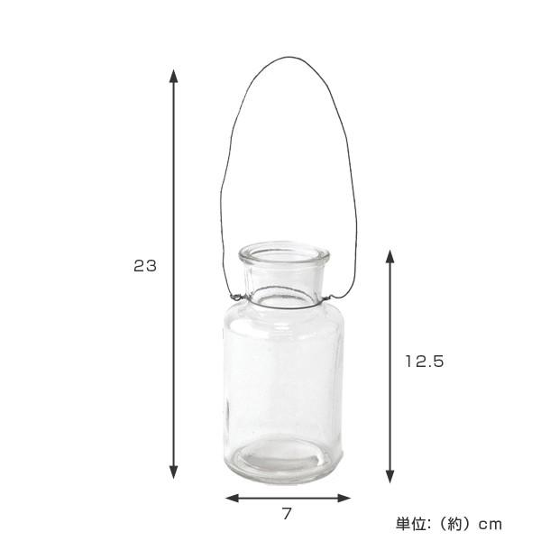 フラワーベース WIRE BOTTLE GLASS S （ 花瓶 ワイヤーボトル エアプランツ 花びん 花器 ベース ）｜colorfulbox｜02