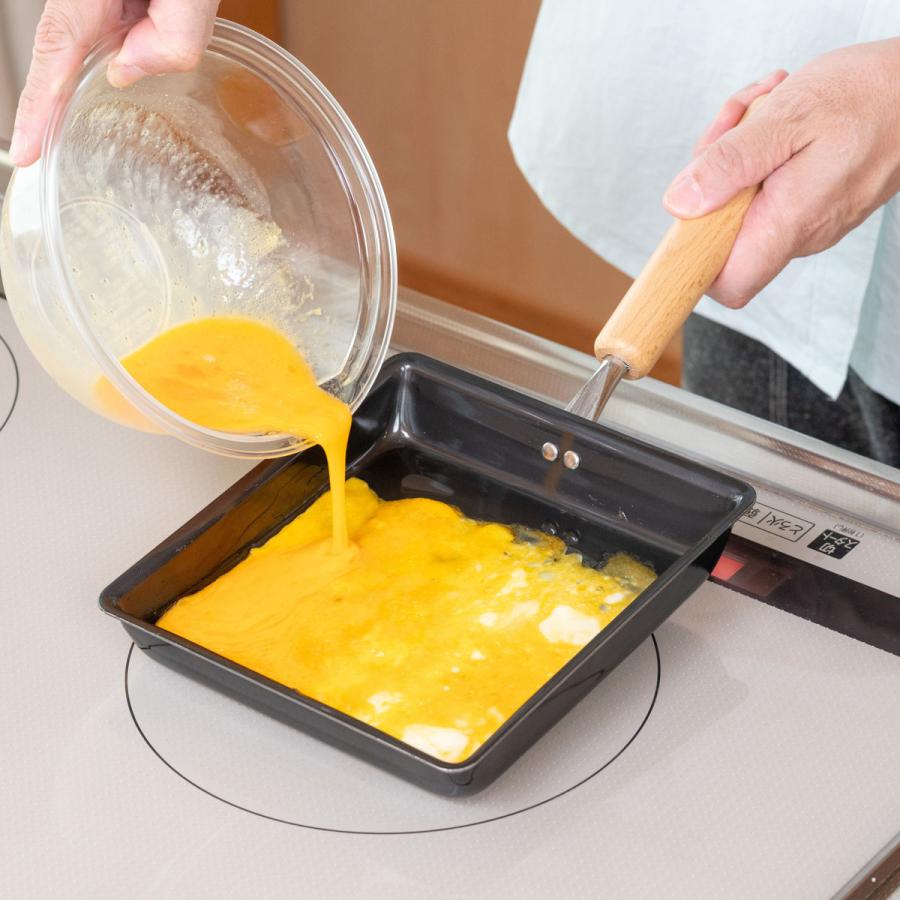 パール金属 卵焼き器 16×16cm IH対応 鉄製 正方形 日本製 （ ガス火