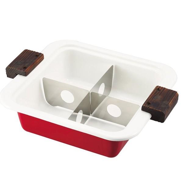 □在庫限り・入荷なし□おでん鍋 ホーロー鍋 角型 27cm IH対応 木蓋