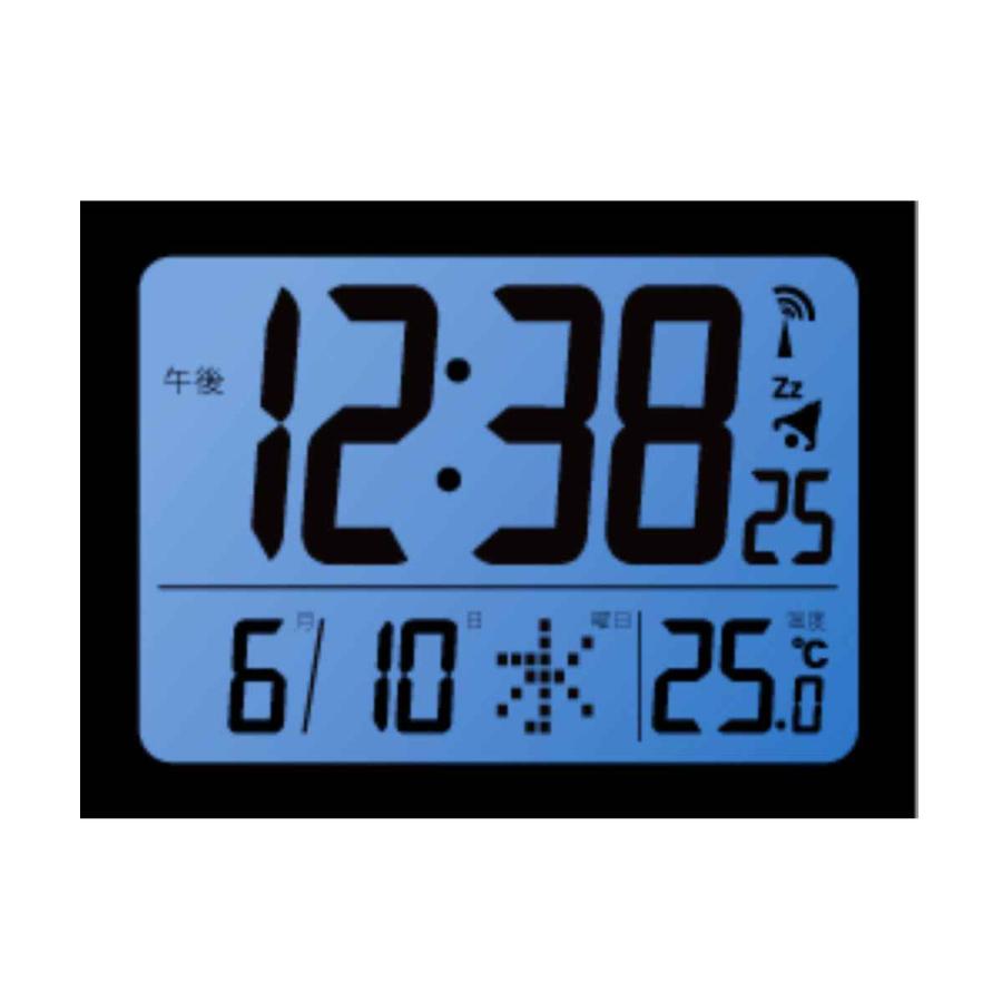 ノア精密 目覚まし時計 ファルマン 電波時計 デジタル （ 電波 卓上