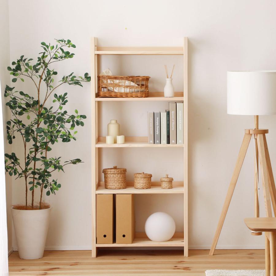 檜シェルフ ハイタイプ 5段 ひのき 無塗装 日本製 （ 棚 ラック 幅60cm