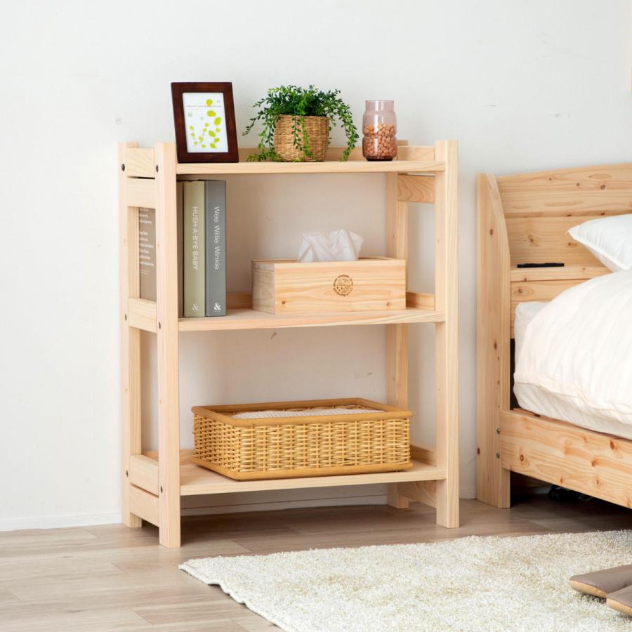 ナポレオンシェルフ 3段 木製シェルフ 無塗装