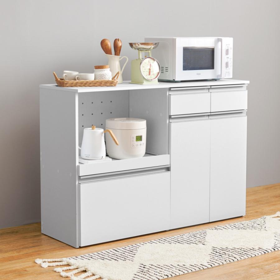 HAGiHARA（萩原） キッチンカウンター 幅118cm 収納庫タイプ