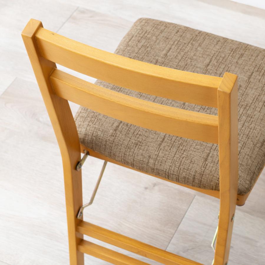 ダイニングチェア 折りたたみ 同色2脚セット 座面高43.5cm （ 座面