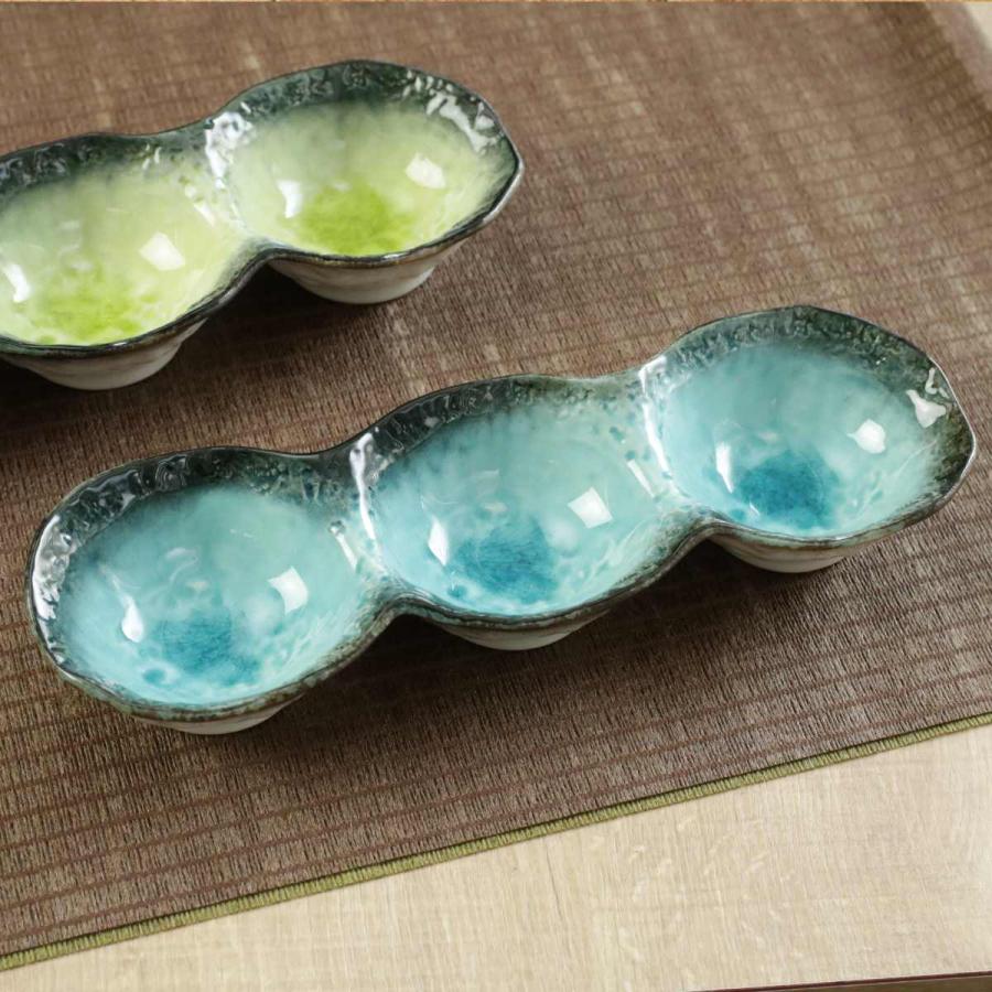 小鉢 3つ仕切り 28cm ボウル KANADE 陶器 （ 電子レンジ対応 鉢 3連 和