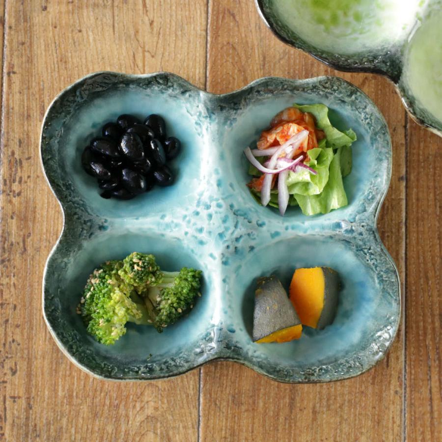 小鉢 4つ仕切り 19cm ボウル KANADE 陶器 同色5個セット （ 電子レンジ