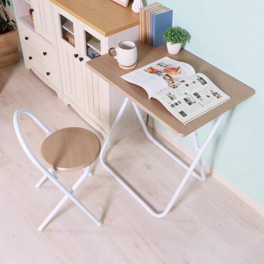 不二貿易（Fuji Boeki） ワークデスク 折りたたみ テーブルチェア