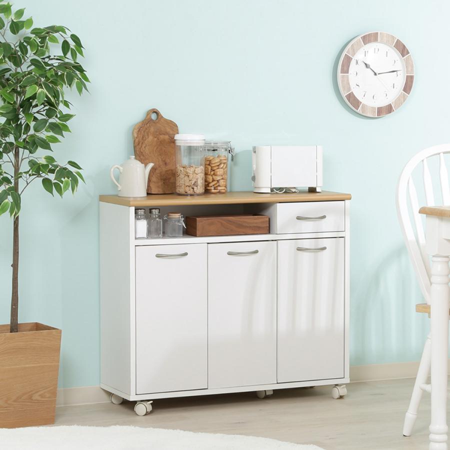 食器棚 収納棚 キッチンカウンター キッチンキャビネット 北欧風 簡単組立 INDOORPLUS公式｜収納棚 モダン 北欧風 キャスター付き キッチン