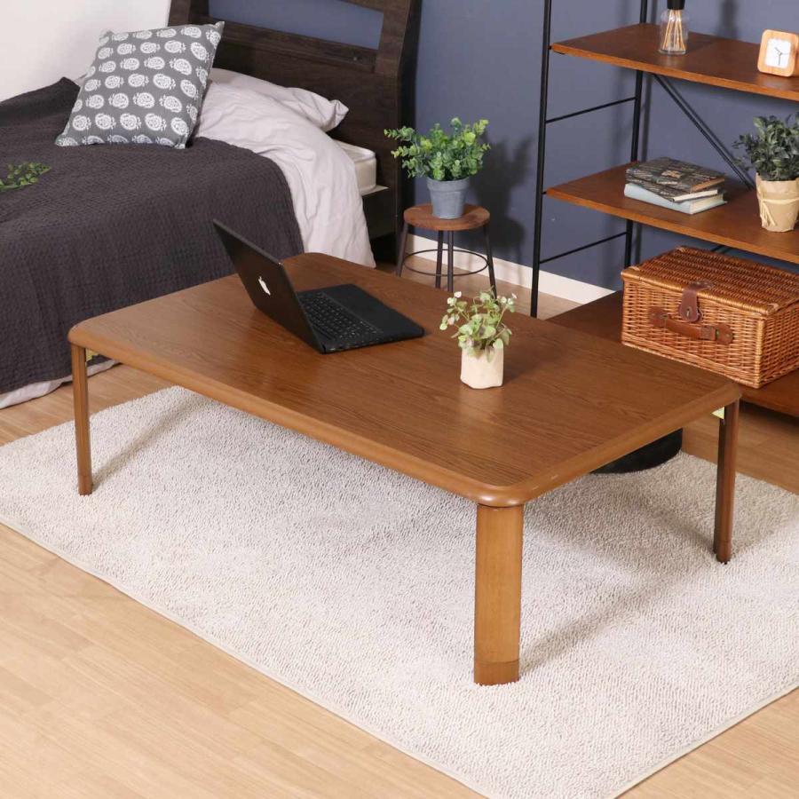 不二貿易 軽量継脚折り畳み座卓　120cm FL12075 木製ローテーブル 不二貿易 軽量継脚折り畳み座卓 テーブル FL12075【メーカー直送 代引