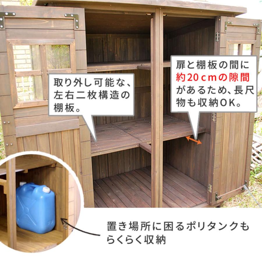 カントリー調　大型物置　組み立て式　送料込み 物置 カントリー小屋 大型 木製 倉庫 （ 屋外 屋外物置 約 幅 156 cm